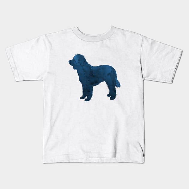 Goldendoodle Labradoodle Silhouette Kids T-Shirt by TheJollyMarten